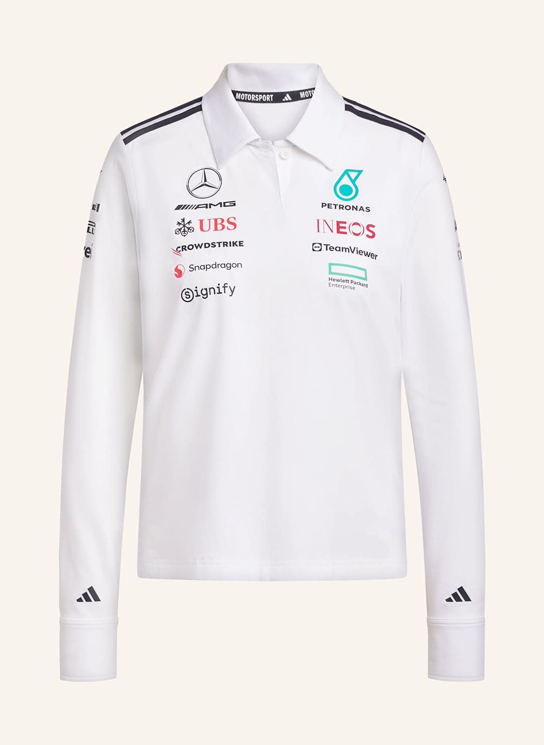 Adidas Jersey-Poloshirt Mercedes - Amg Petronas Formula One Team weiss von Adidas