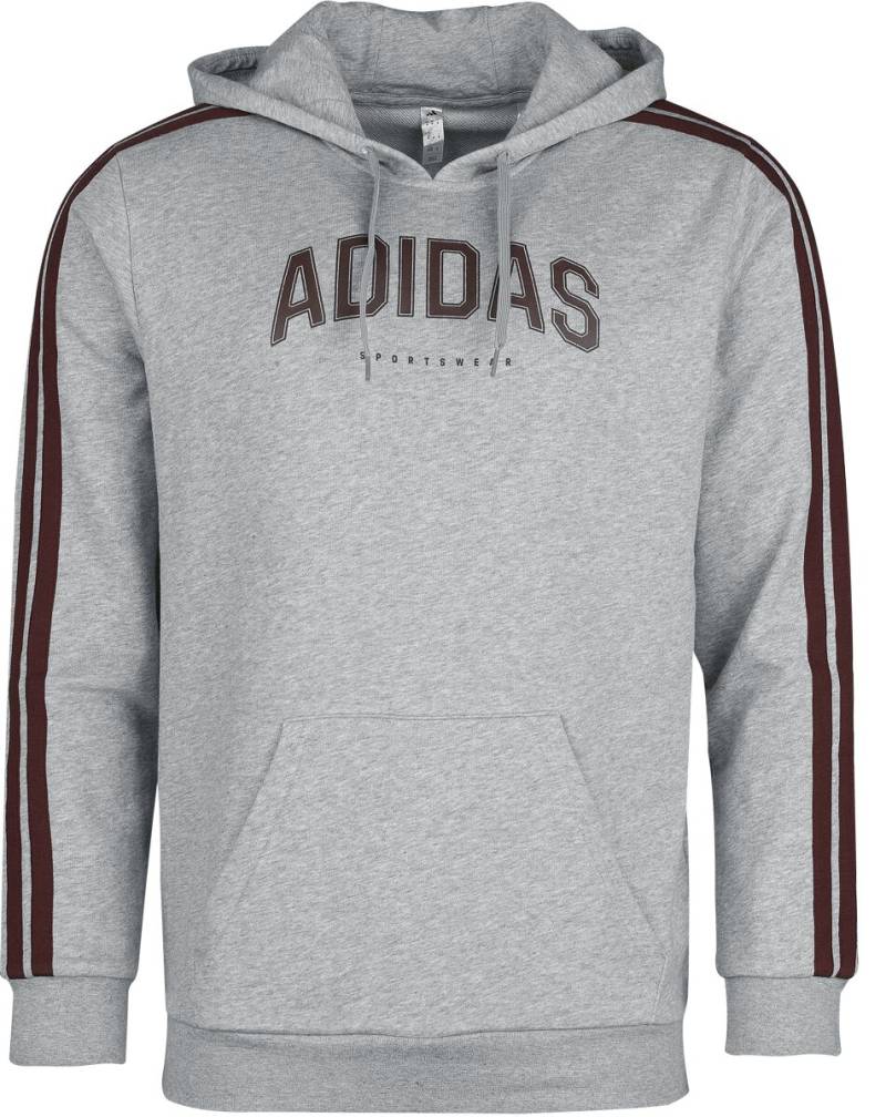 Adidas Kapuzenpullover - M C Colleg HOOD - S bis M - für Männer - Größe S - grau meliert von Adidas
