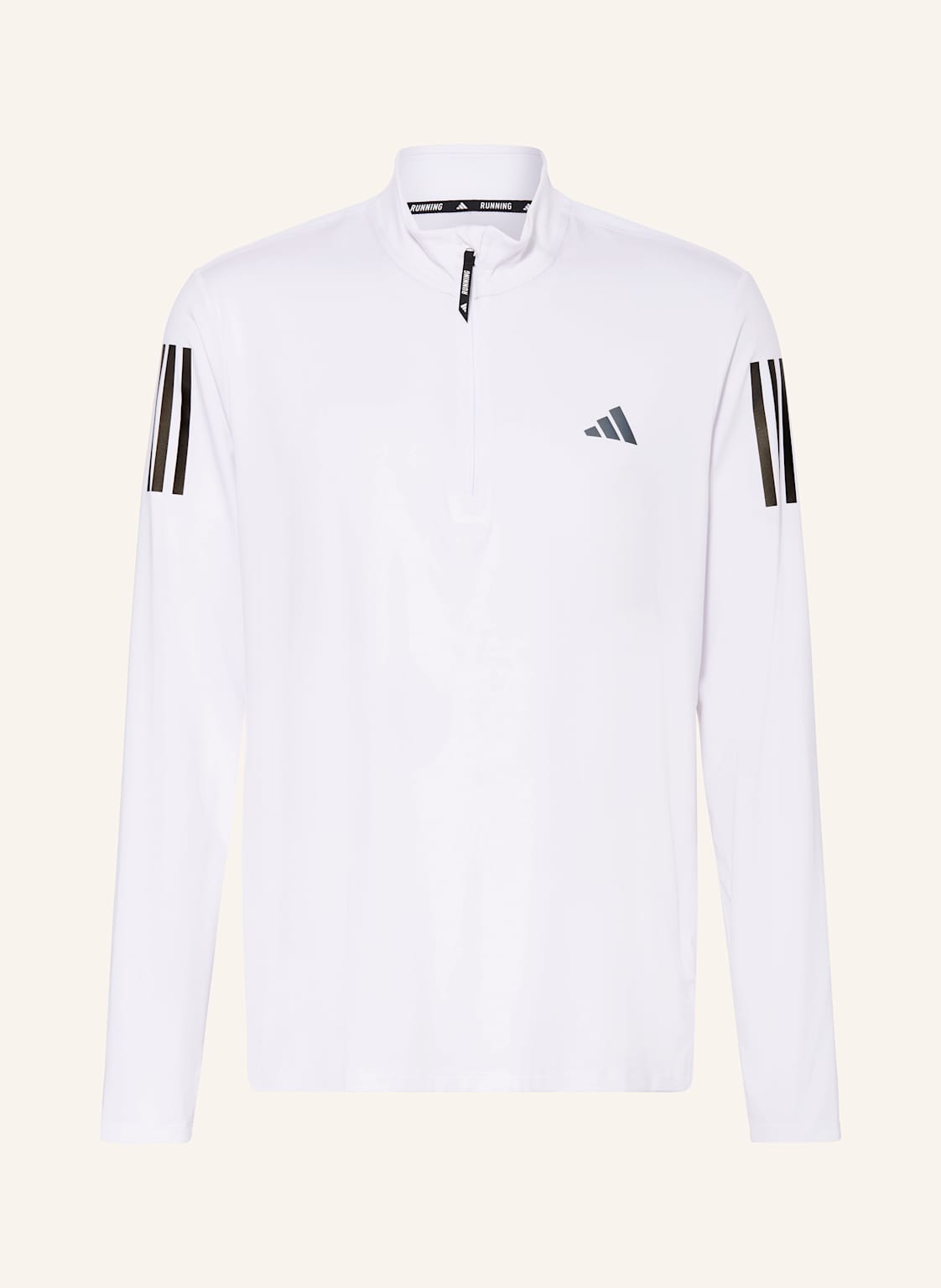 Adidas Laufshirt Own The Run Half Zip weiss von Adidas