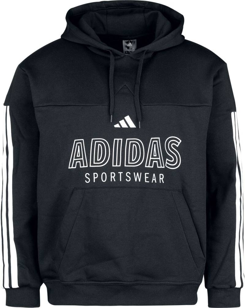 Adidas M Trio FL HDY Kapuzenpullover schwarz in S von Adidas