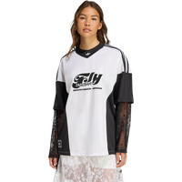 Adidas Originals Lace Shirt Damen Trikots/Replikate - Weiß - Größe 40 - Poly Mesh von Adidas