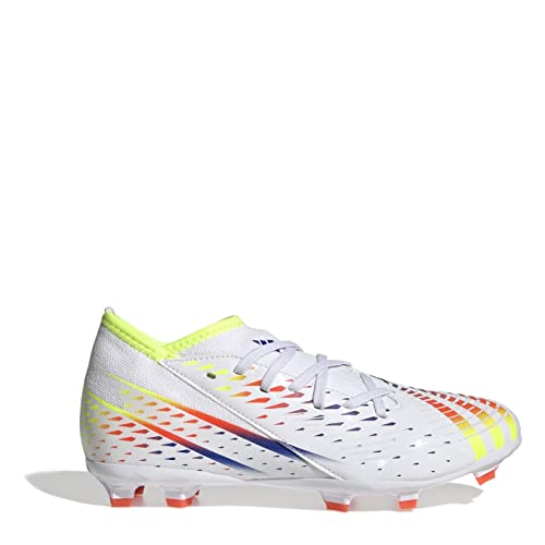 Adidas Predator Edge.3 Fg J Sneaker, FTWR White Solar Yellow Power Blue, 32 EU Adidas Predator Edge.3 Fg J Sneaker, FTWR White Solar Yellow Power Blue, 32 EU von Adidas