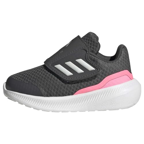 Adidas RunFalcon 3.0 Hook-and-Loop Shoes Laufschuhe, Grey Six/Crystal White/Beam Pink, 27 EU von adidas