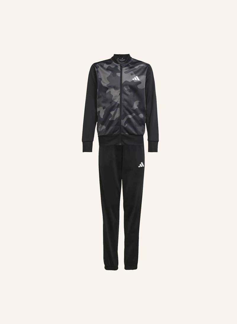 Adidas Seasonal Essential Camouflage Tricot 3-Stripes All Over Printed Kids Trainingsanzug schwarz von Adidas