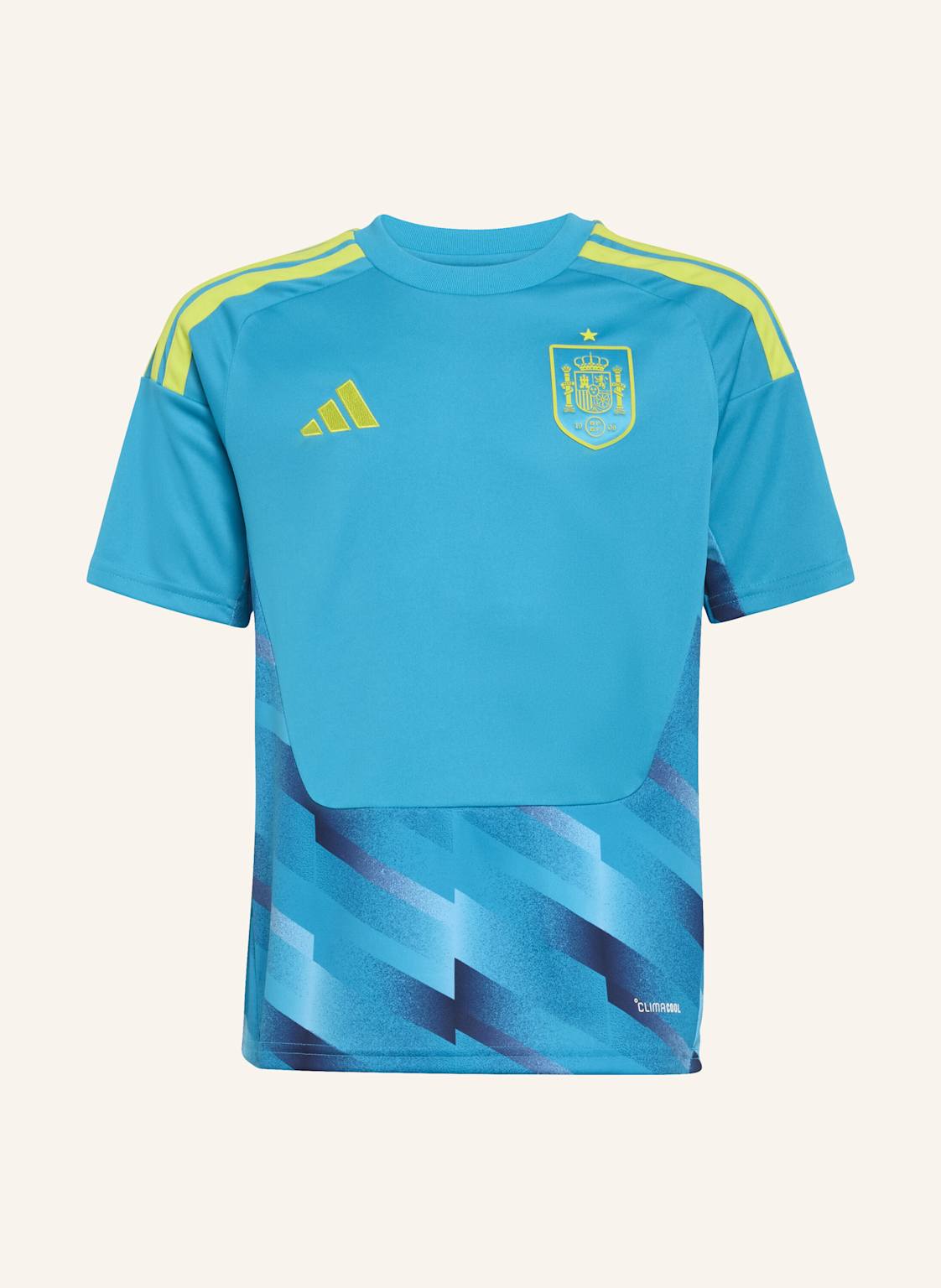 Adidas Spanien 26 Torwart-Heimtrikot Kinder blau von Adidas