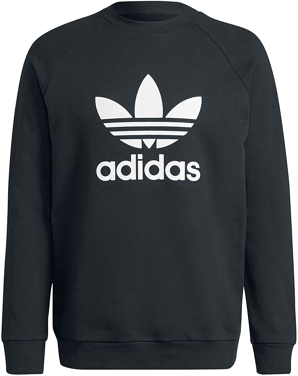 Adidas Sweatshirt - Trefoil Crew - S - für Männer - Größe S - schwarz/weiß von Adidas