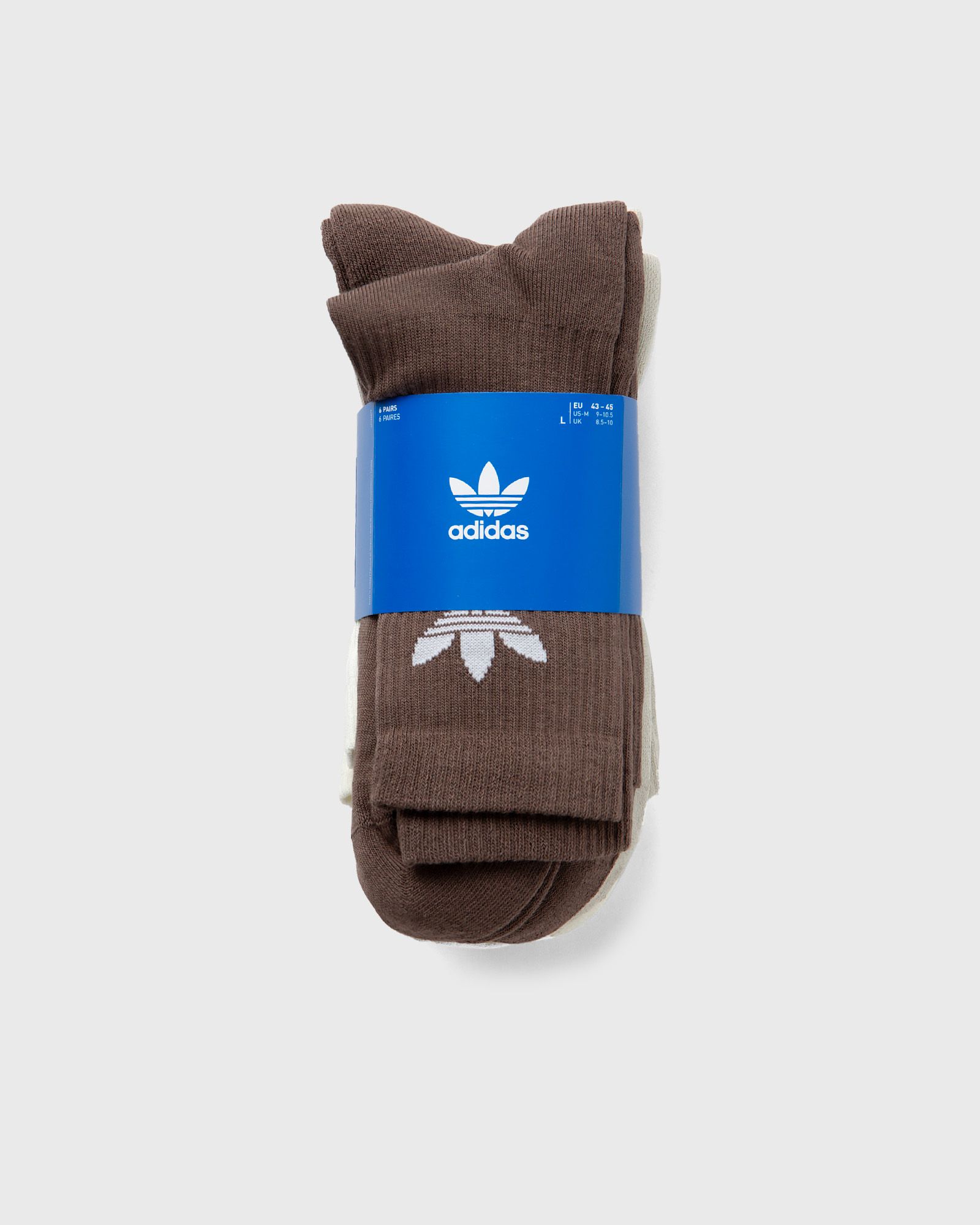 Adidas TREFOIL CUSHION CREW Socks (6 Pairs) men Socks brown|beige in Größe:XL von Adidas