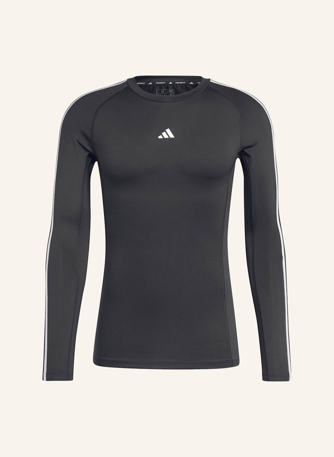 Adidas Techfit Compression Training 3-Streifen Longsleeve schwarz von Adidas