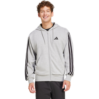 Adidas Terry Herren Kapuzenpullover - Grau - Größe M - Baumwoll-Jersey von Adidas