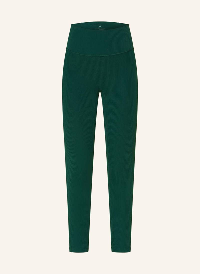 Adidas Tights All Me Rib 7/8 Leggings gruen von Adidas