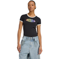 Adidas X Jeremy Scott Graphic Damen T-Shirts - Schwarz - Größe 36 - Baumwoll-Jersey von Adidas