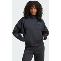 Adidas Z.n.e. Full-zip Damen Kapuzenpullover - Schwarz - Größe 42/XL - Poly Mesh von Adidas
