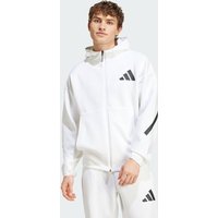 Adidas Z.n.e. Full-zip Hooded Track Herren Jacken - Weiß - Größe M - Poly Mesh von Adidas