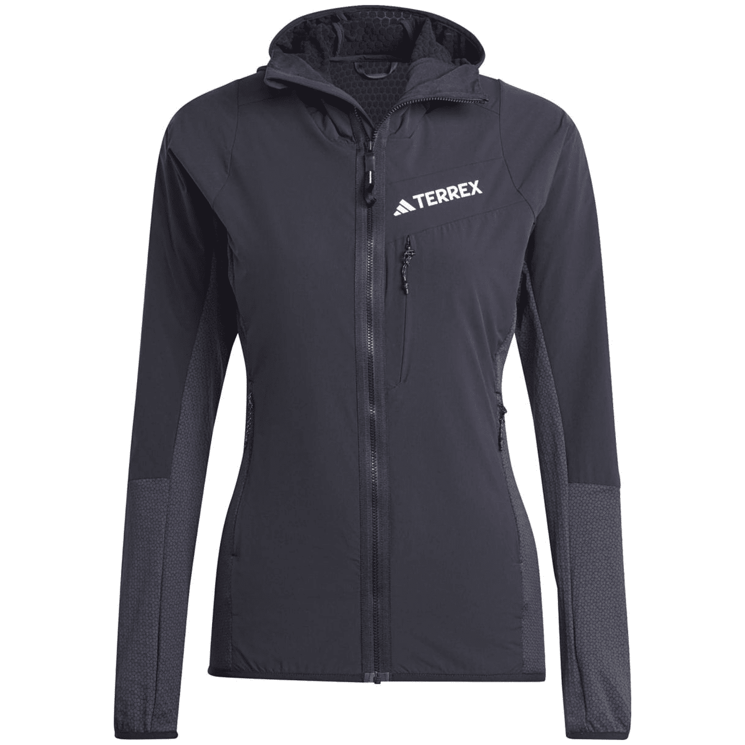 TERREX Techrock Hooded Wind Fleecejacke Schwarz - Gr. - L von Adidas