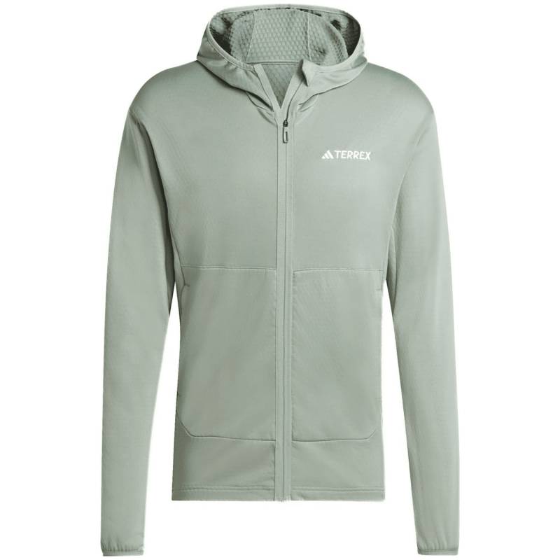 Terrex Xperior Light Hooded Fleecejacke Grün - Gr. - M von Adidas