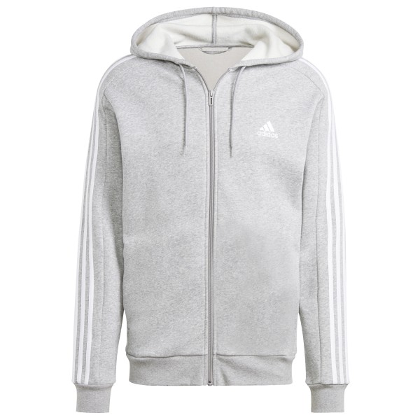 adidas - 3-Stripes FL Full Zip Hoodie - Hoodie Gr L;M;S;XL;XXL grau von Adidas