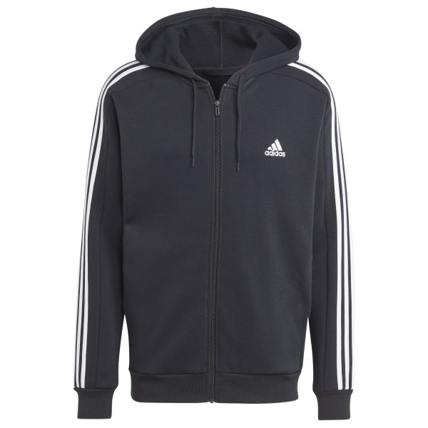 adidas - 3-Stripes FL Full Zip Hoodie - Hoodie Gr S grau von Adidas