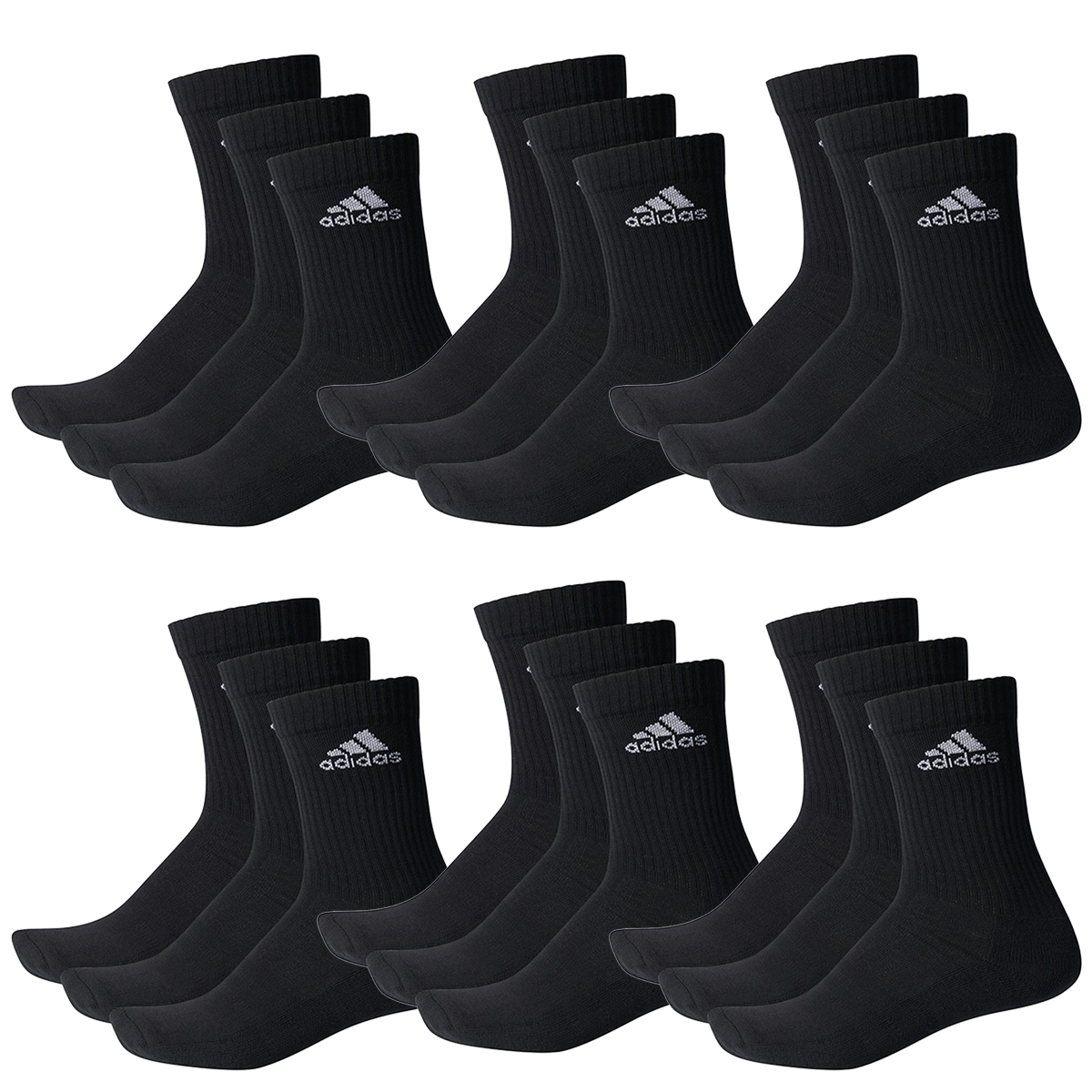 adidas CUSHIONED CREW Tennissocken Sportsocken Damen Herren Unisex 18 Paar von Adidas