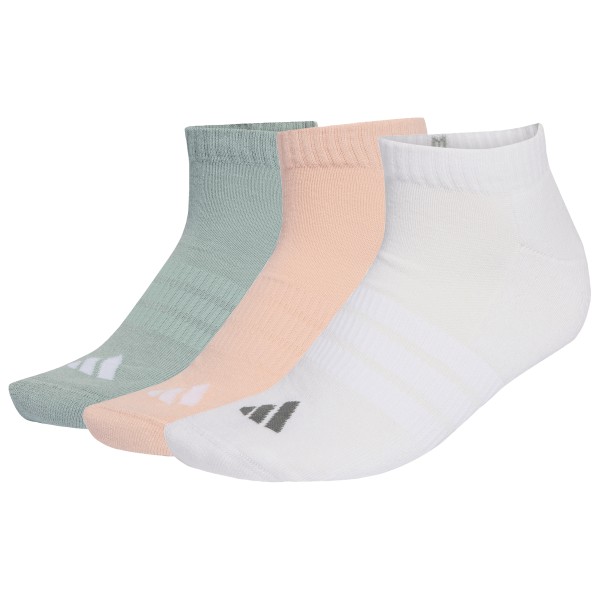 adidas - Cushioned Essential Low Cut 3-Pack - Multifunktionssocken Gr 43-45 weiß von Adidas