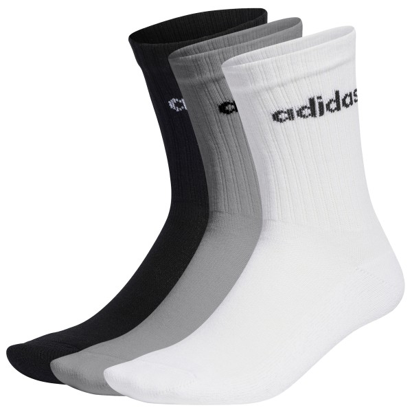 adidas - Cushioned Linear Crew 3-Pack - Multifunktionssocken Gr 46-48 weiß von Adidas