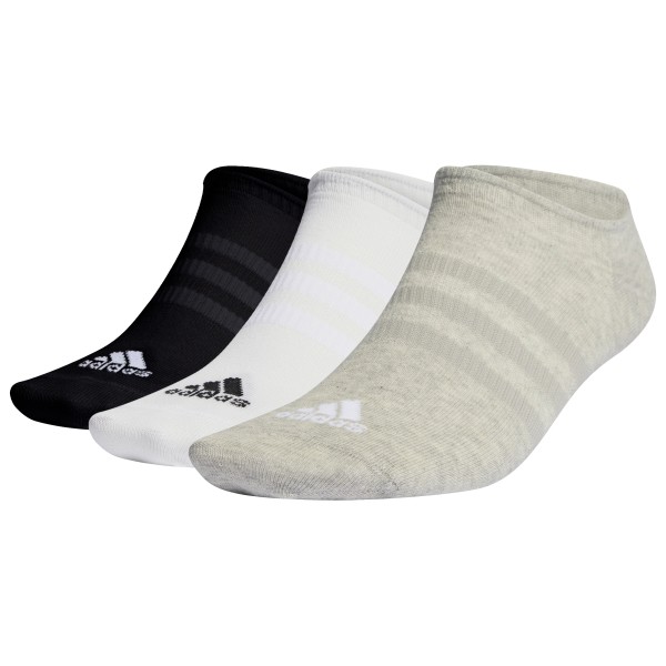 adidas - Thin&Light Sportswear No Show Socks 3-Pack - Multifunktionssocken Gr M grau von Adidas