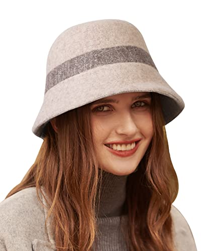 Adigaber Damen Hüte Mützen Melone Hut Wollhut Filzhut Fedorahüte Kirche Hüte Fischerhut Derby Herbst Winter Warm Adigaber Damen Hüte Mützen Melone Hut Wollhut Filzhut Fedorahüte Kirche Hüte Fischerhut Derby Herbst Winter Warm von Adigaber