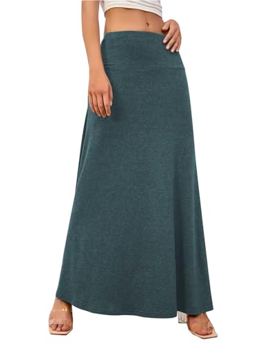 Adigaber Damen Rock Lange Elastischer Strertchy Hohe Taille Maxi Yoga Rock von Adigaber