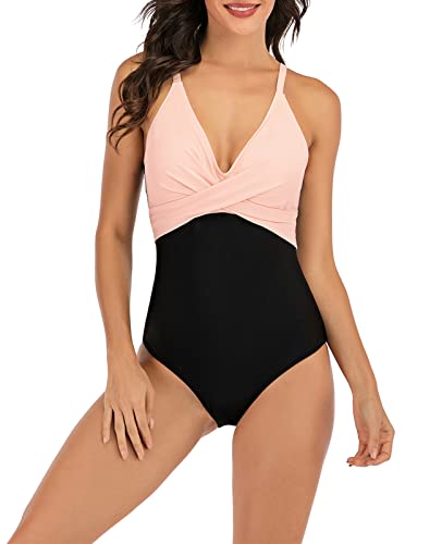 Adigaber Einteiliger Badeanzug Bademode v Ausschnitt Damen Badeanzug Gedruckt Push up High Waist Schwimmanzug von Adigaber