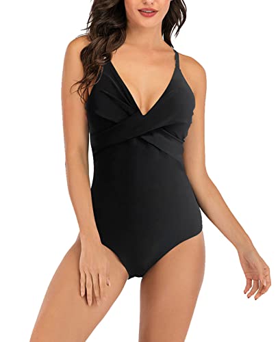 Adigaber Einteiliger Badeanzug Bademode v Ausschnitt Damen Badeanzug Gedruckt Push up High Waist Schwimmanzug von Adigaber