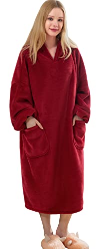 Adigaber Übergroße Hoodie Sweatshirt super weiche warme Robe Decke Sweatshirt Riesen-Hoodie mit Kapuze und Taschen Unisex Geeignet Kapuzenpullover für Erwachsene, Männer, Frauen, Jugendliche von Adigaber