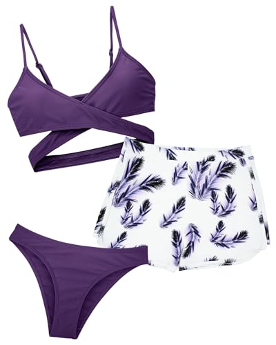 Adigau Bikini Mädchen 3-Teiliger Kinder Bikini Set Top und Bikinihose mit Short Mädchen Bademode Schwimmanzug Hawaiian Badebekleidungsset Sport Set A4 12-13 Jahre Adigau Bikini Mädchen 3-Teiliger Kinder Bikini Set Top und Bikinihose mit Short Mädchen Bademode Schwimmanzug Hawaiian Badebekleidungsset Sport Set A4 12-13 Jahre von Adigau
