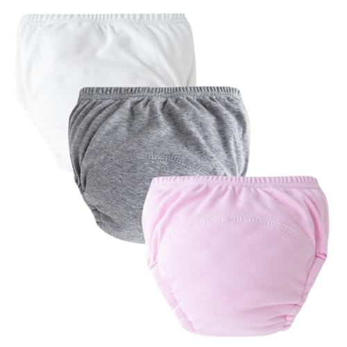 Adigau Bloomer Shorts für Baby Kleinkind Solide Weich Windelüberzug Atmungsaktiv Baumwolle Höschen Bequem Elastische Taille Unterhosen A5 1-2 Jahre von Adigau