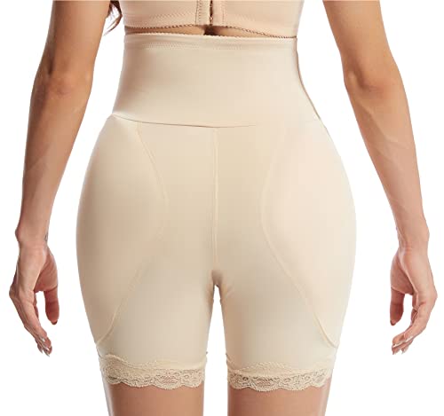 Adigau Damen Figurenformend Miederpants HüFten Po Push Up Shapewear Unterhose Bauchweg Miederhose Body Shaper Höschen Nahtlose Unterwäsche Beige 3XL von Adigau