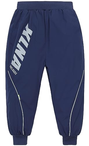Adigau Kinder Fleecehose Skihose Warm Gefüttert Thermohose Winter Wasserdicht Winddicht Schneehose Jungen Mädchen Wanderhose B2 7-8 Jahre von Adigau