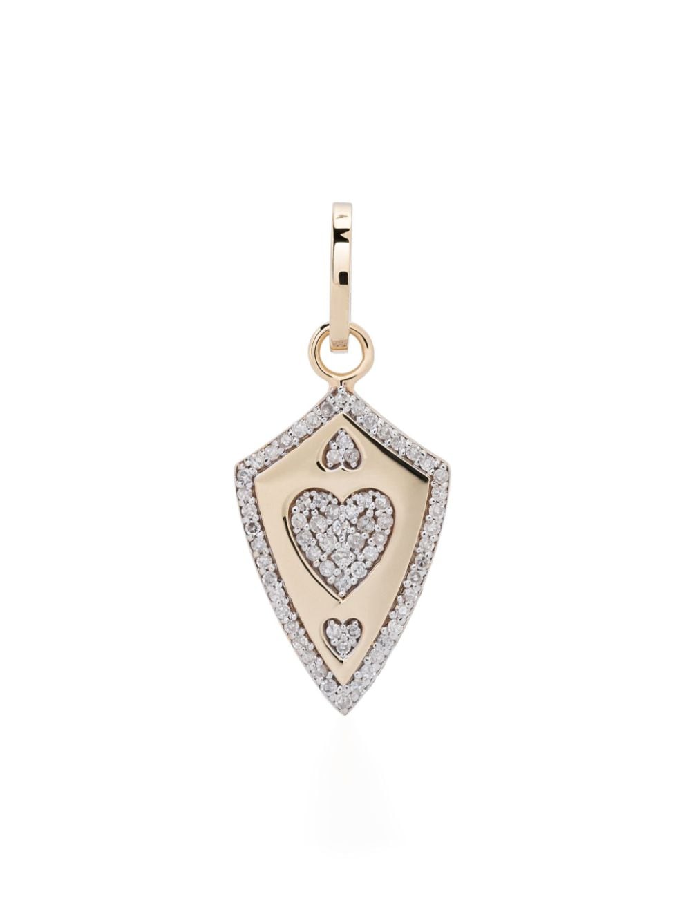 Adina Reyter 14kt Heart Shield Gelbgoldanhänger mit Diamant von Adina Reyter