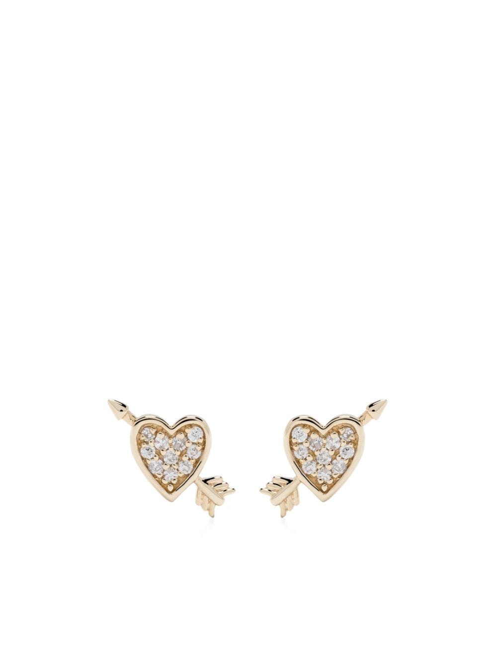 Adina Reyter 14kt Heart & Arrow Gelbgoldohrstecker mit Diamanten von Adina Reyter