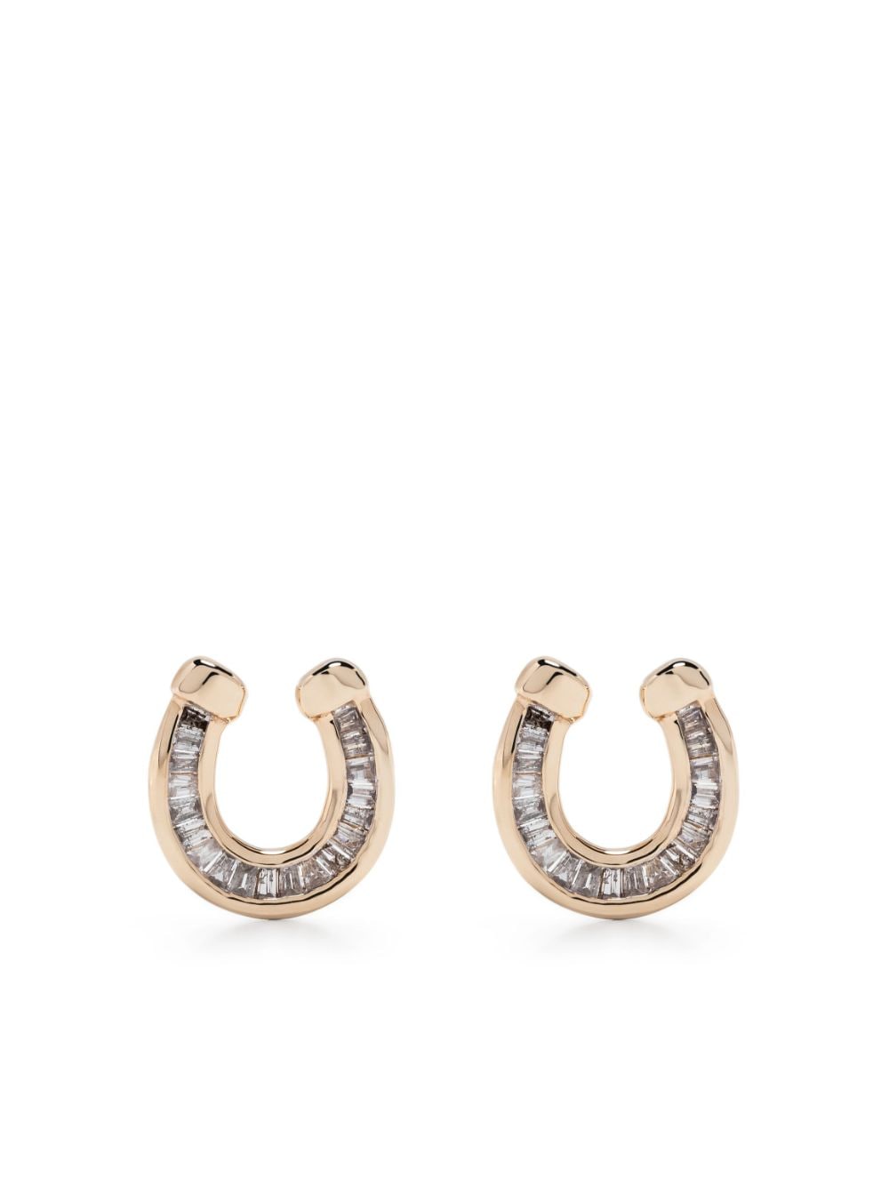 Adina Reyter 14kt Horseshoe Gelbgoldohrringe mit Diamanten von Adina Reyter