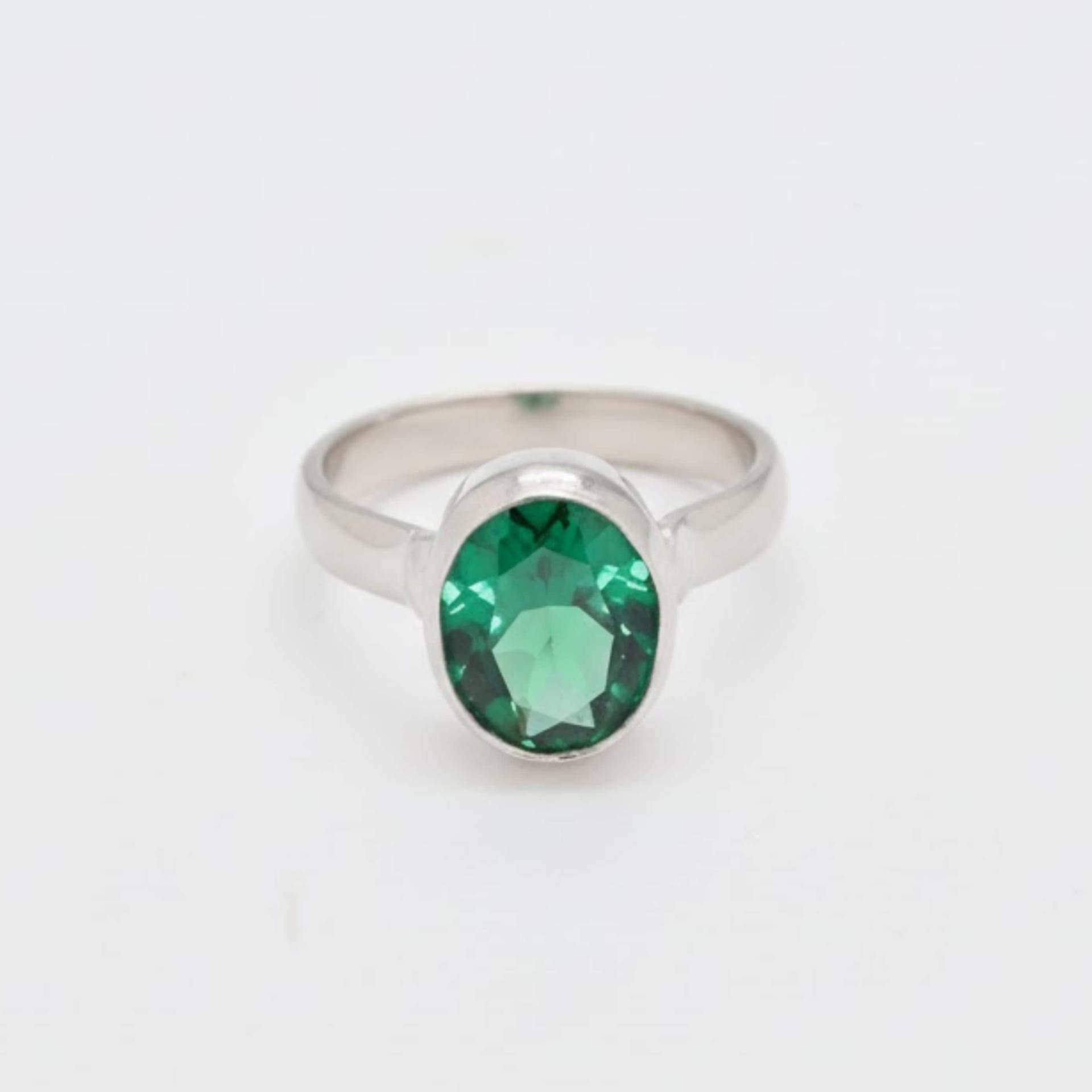 Smaragd Ring, Erstellt Smaragd, Versprechen Grüner Vintage Solitärring, Versprechensring, Massiver Silberring Smaragd Ring, Erstellt Smaragd, Versprechen Grüner Vintage Solitärring, Versprechensring, Massiver Silberring von AdinaStone