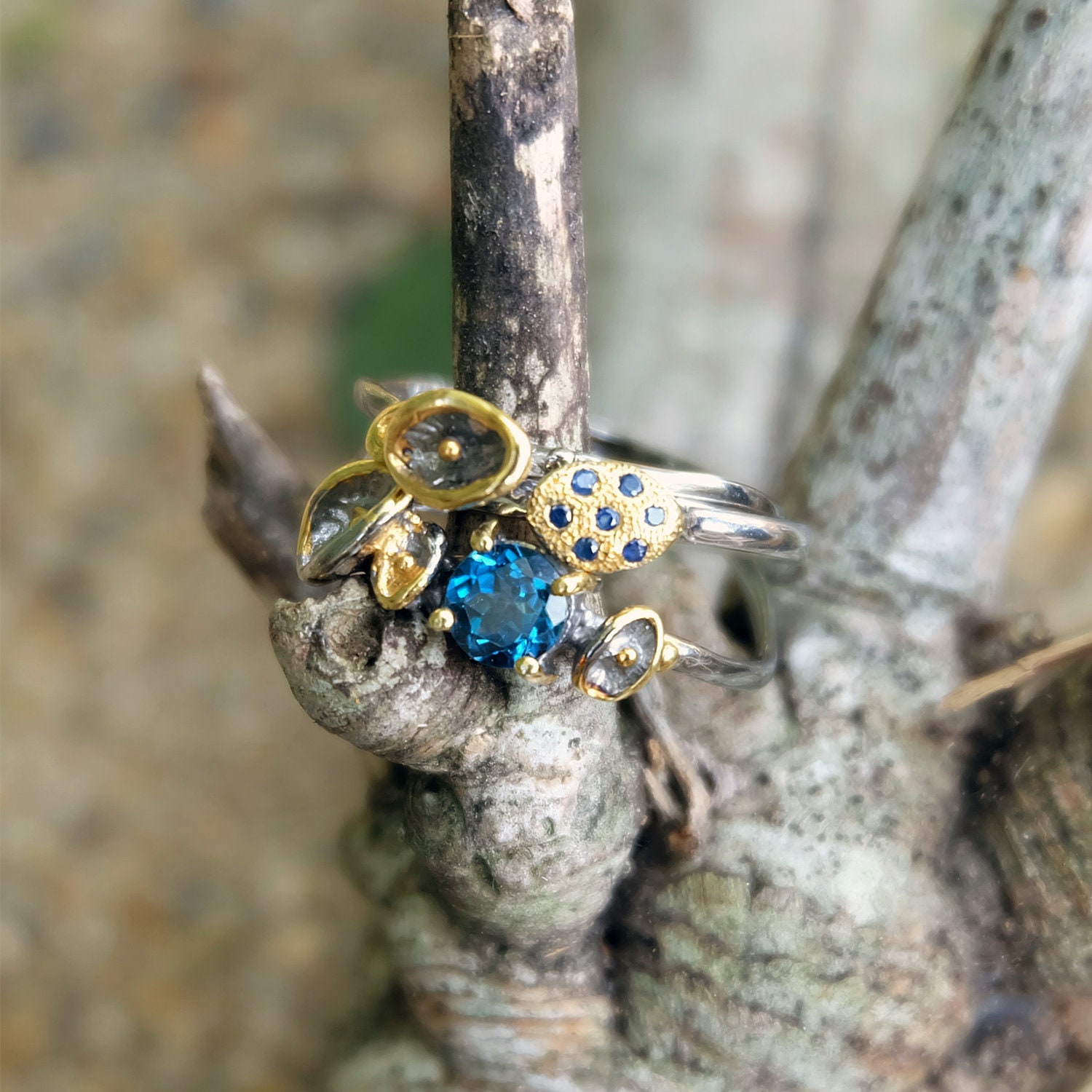 Ewigkeit Ring Gold, Ruthenium Schmuck, Einzigartige Mütter Ringe, Vergoldet, Brautjungfern Geschenke, Geschenke Für Sie, Edelstein Ring, Mama Schmuck von AdioreJewels