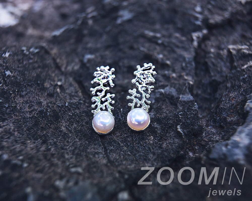 Lange Perle Ohrringe, Ohrstecker, Silber Birthstone Hochzeit Erschwingliche Brautjungfer Schmuck-Sets von AdioreJewels