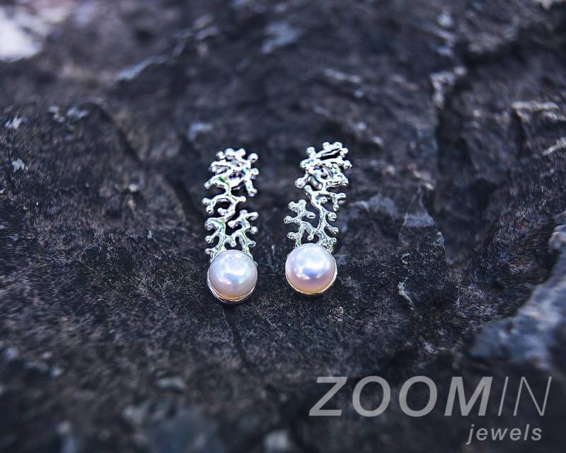 Lange Perle Ohrringe, Ohrstecker, Silber Birthstone Hochzeit Erschwingliche Brautjungfer Schmuck-Sets von AdioreJewels