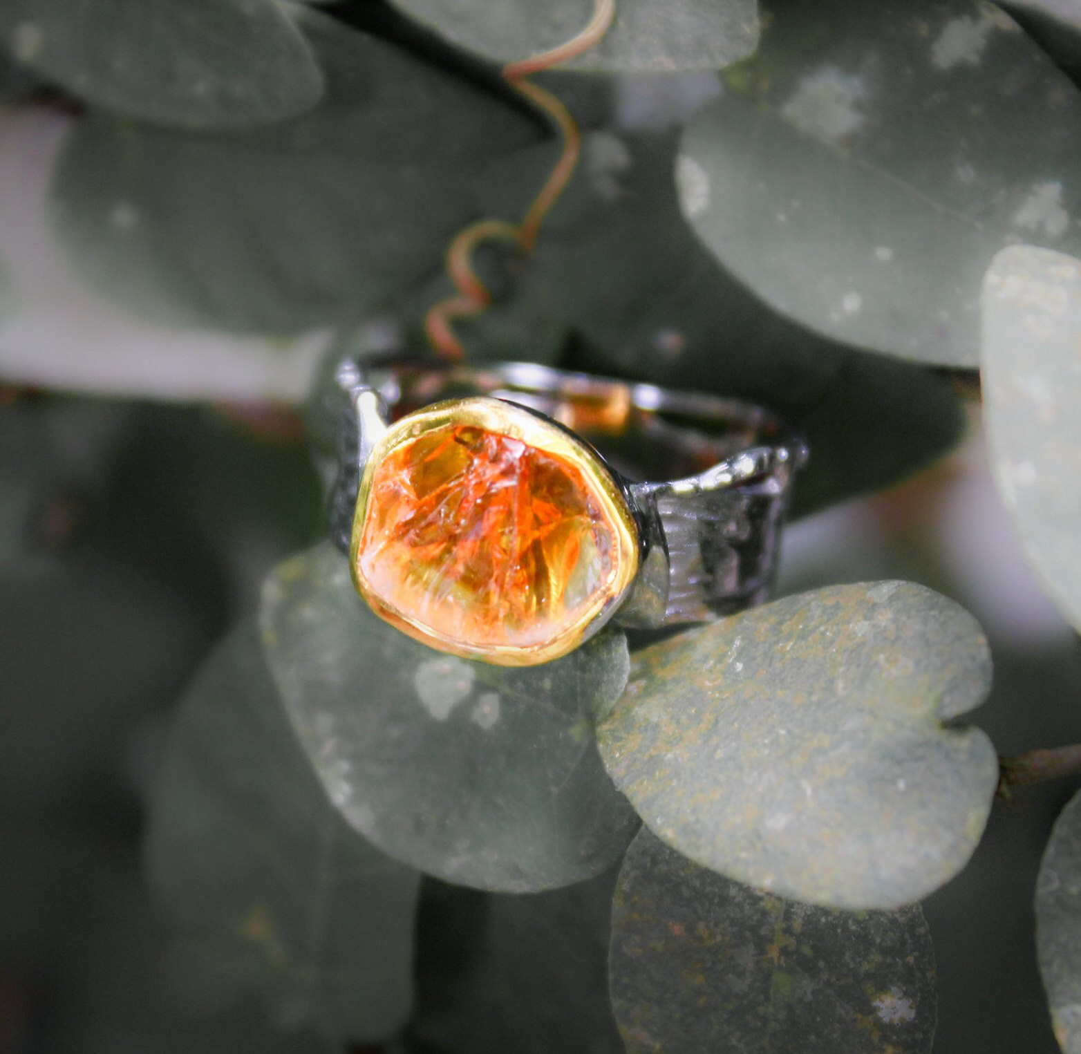 Roh Citrin Ring, 925 Silber Handgemachte Ringe, Geschenke Für Sie, Braut Schmuck Set, Inspiriert Von Der Natur, Benutzerdefinierte Birthstone Ringe von AdioreJewels