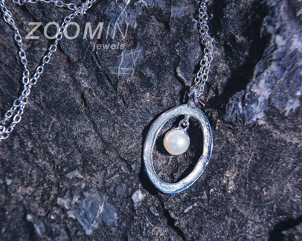 Silber Perle Halskette, Sterling Hochzeitsschmuck, Ovale Anhänger Geburtsstein, Geschenke Für Mama von AdioreJewels