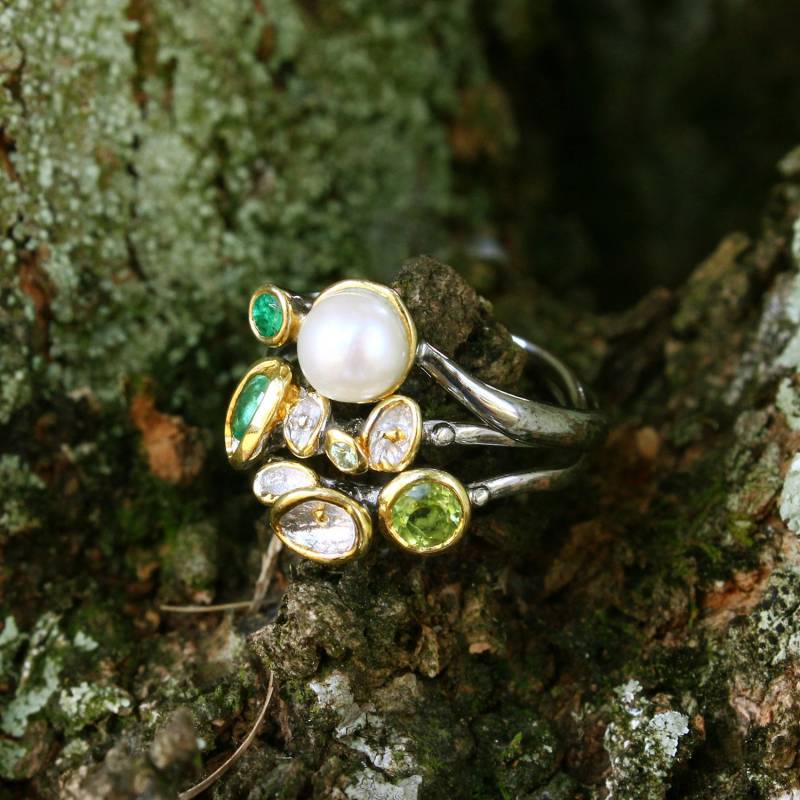 stapeln Peridot Ring, Brautjungfer Schmuck, Vergoldet, Brautjungfern Geschenke, Geschenke Für Sie, Edelstein Verlobungsringe, Hochzeitsschmuck von AdioreJewels