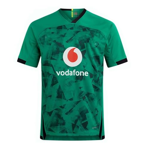2021 Irland Rugby-Trikot, Rugby-T-Shirt-Poloshirt, Herren-Matchtraining-Fußballtrikot (Color : Green, Size : S) von Adleme