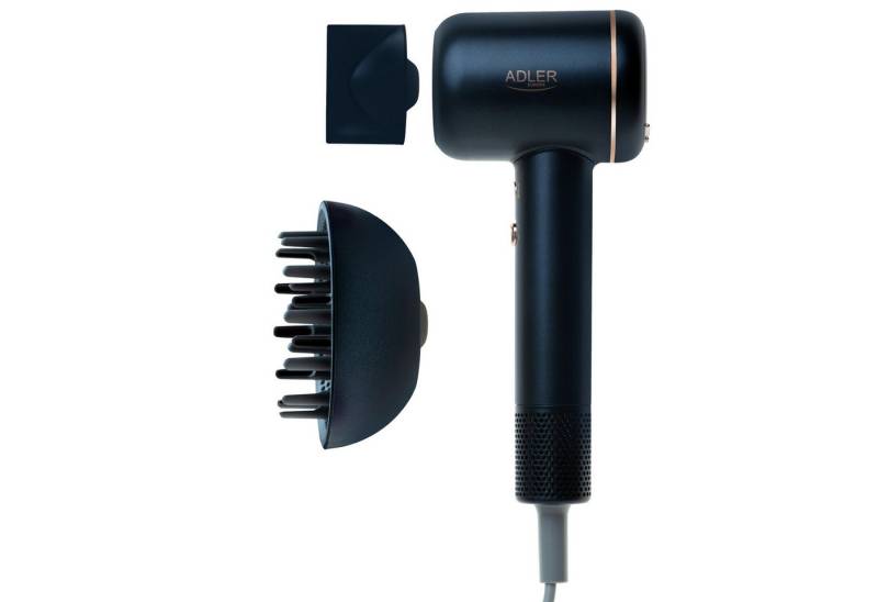 Adler Ionic-Haartrockner Adler AD 2270 SUPERSPEED Ionen Haartrockner blau Diffusor LED-Display von Adler