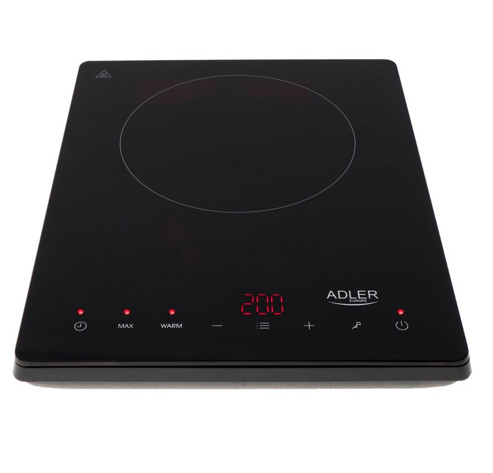 Adler Lockenstab AD 6513 Induktions-Kochplatte, LCD-Anzeige von Adler