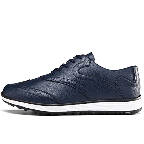 Adoff Golf Schuhe Herren Anti-Skid Wasserdicht Atmungsaktive Turnschuhe Bequeme atmungsaktive Golfschuhe (43,blau) von Adoff