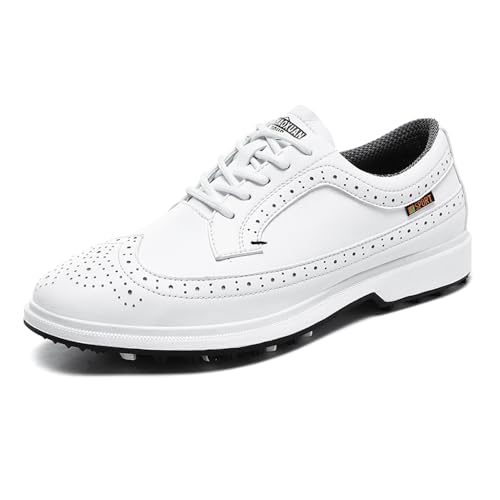Adoff Herren Golfschuhe sind wasserdicht, Abriebfest und rutschfest Golfschuhe Herren Drehschnalle … von Adoff