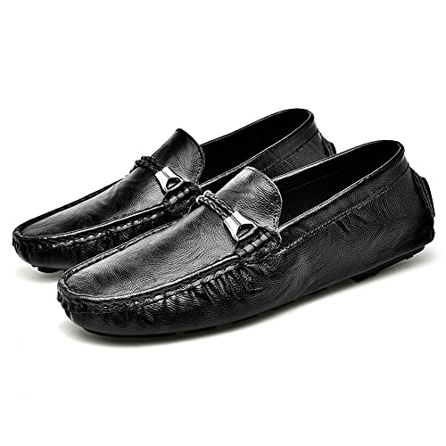 Adoff Herren Loafers Leder Leichte Fahrschuhe Mit Flachem Boden Mokassins von Adoff